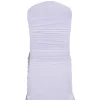 200 GSM Grade A Quality Ruched Chair Cover By Eastern Mills - Spandex/Lycra - White