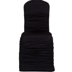 200 GSM Grade A Quality Ruched Chair Cover By Eastern Mills - Spandex/Lycra - Black