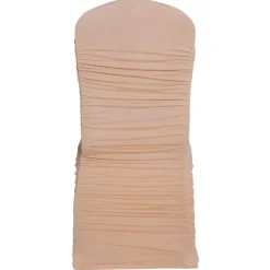 200 GSM Grade A Quality Ruched Chair Cover By Eastern Mills - Spandex/Lycra - Champagne