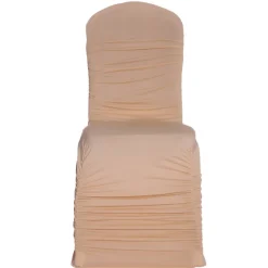 200 GSM Grade A Quality Ruched Chair Cover By Eastern Mills - Spandex/Lycra - Champagne