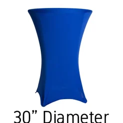 200 GSM Grade A Quality Spandex Hi-Boy Table Cover - Royal Blue - Cocktail Table - 30