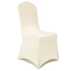 200 GSM Grade A Quality Spandex (Lycra) Banquet & Wedding Chair Cover By Eastern Mills in Ivory Color
