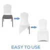 200 GSM Grade A Quality Spandex (Lycra) Banquet & Wedding Chair Cover By Eastern Mills in White Color