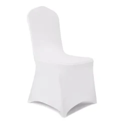 200 GSM Grade A Quality Spandex (Lycra) Banquet & Wedding Chair Cover By Eastern Mills in White Color