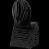 200 GSM Grade A Quality Swag Back Ruched Chair Cover By Eastern Mills - Spandex/Lycra - Black