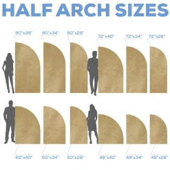 Half Arch Collapsing Chiara Wall Panel (Left Leaning) - Select Your Size!