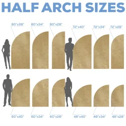 Half Arch Collapsing Chiara Wall Panel (Right Leaning) - Select Your Size!