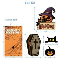 Halloween cat Foam Core Birthday Backdrop Kit by PopScene™