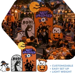 Halloween 1 Foam Core Birthday Backdrop Kit by PopScene™