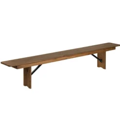 HERCULES Antique Rustic, Solid Pine Folding Farm Bench - 8ft x 12