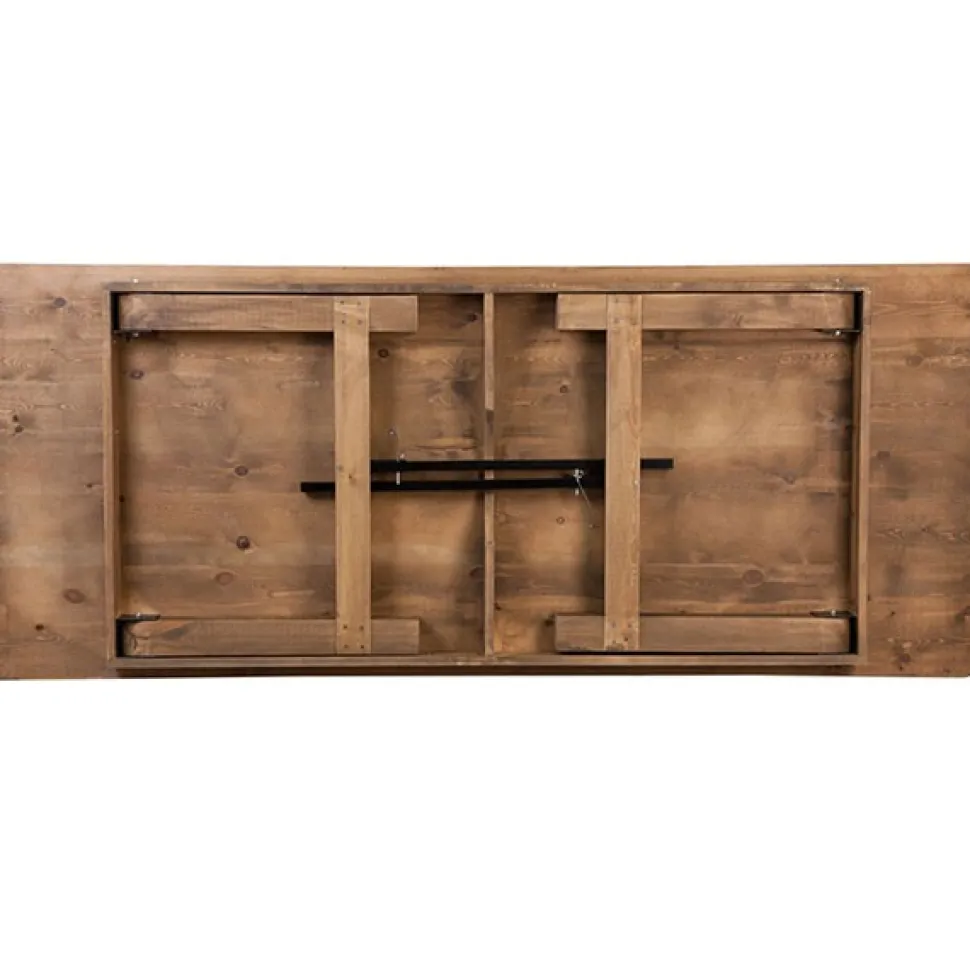 HERCULES Antique Rustic, Solid Pine Folding Farm Table - 7'x40"