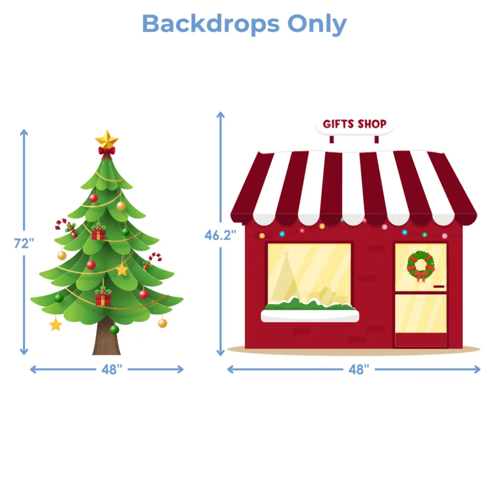 Holiday Gift Shop Foam Core Backdrop Kit by PopScene™