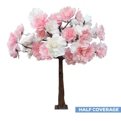 Huge 13ft Tall Luxe Artificia Tree — White & Pink Jumbo Flowers | ModTree™ Collection