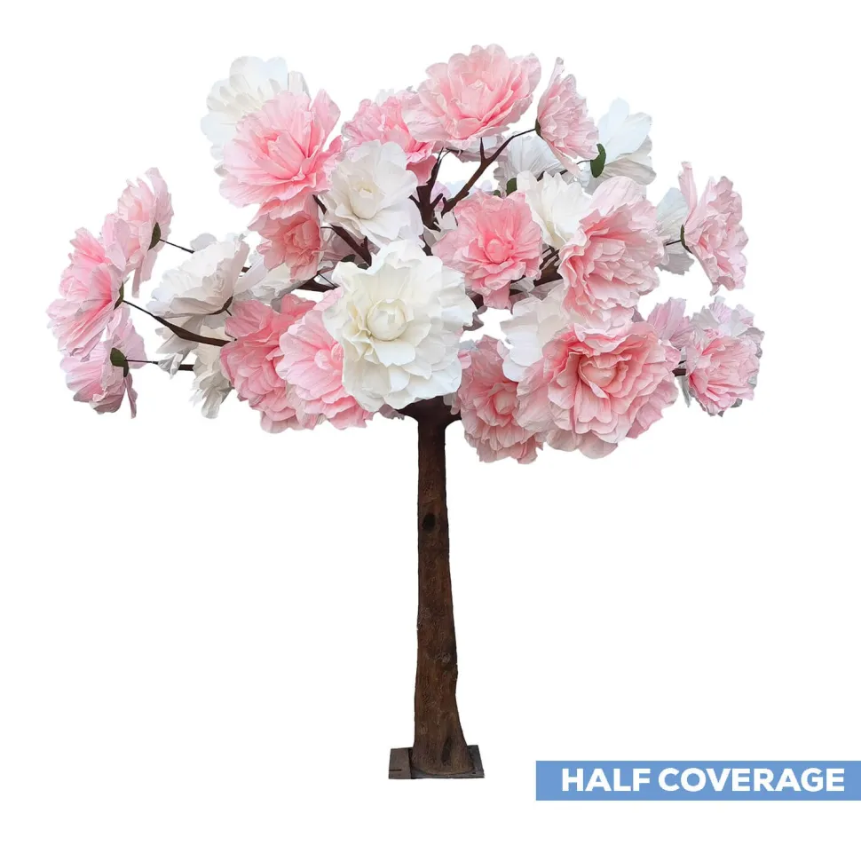 Huge 13ft Tall Luxe Artificia Tree — White & Pink Jumbo Flowers | ModTree™ Collection