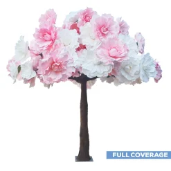 Huge 13ft Tall Luxe Artificia Tree — White & Pink Jumbo Flowers | ModTree™ Collection