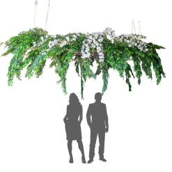 HUGE Hanging Greenery & Floral Chandelier (14FT Long) - 45 Interchangeable Branches for Ceiling Hanging Florals| ModTree™ Collection