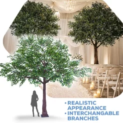 HUGE LUXE 13ft Fake Green Fig Tree - 150 Interchangeable Branches! | ModTree™ Collection