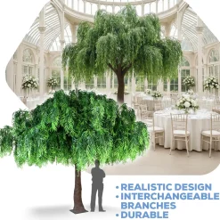 HUGE LUXE 13ft Fake Green Willow Tree - 150 Interchangeable Branches! | ModTree™ Collection