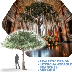 HUGE LUXE 13ft Fake Olive Leaf Tree - 150 Interchangeable Branches! | ModTree™ Collection