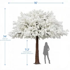 HUGE LUXE 13ft Fake White Hydrangea Bloom Tree - 150 Interchangeable Branches! | ModTree™ Collection