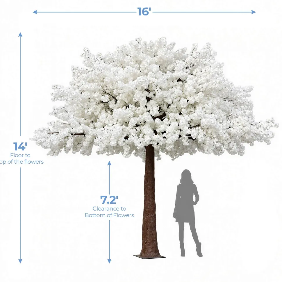 HUGE LUXE 13ft Fake White Hydrangea Bloom Tree - 150 Interchangeable Branches! | ModTree™ Collection