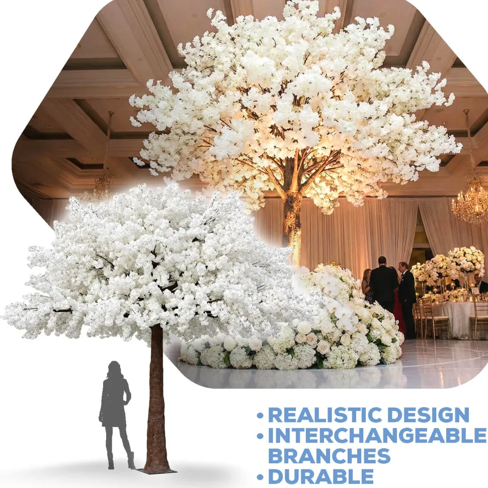 HUGE LUXE 13ft Fake White Hydrangea Bloom Tree - 150 Interchangeable Branches! | ModTree™ Collection