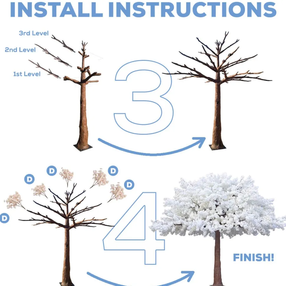 HUGE LUXE 13ft Fake White Hydrangea Bloom Tree - 150 Interchangeable Branches! | ModTree™ Collection