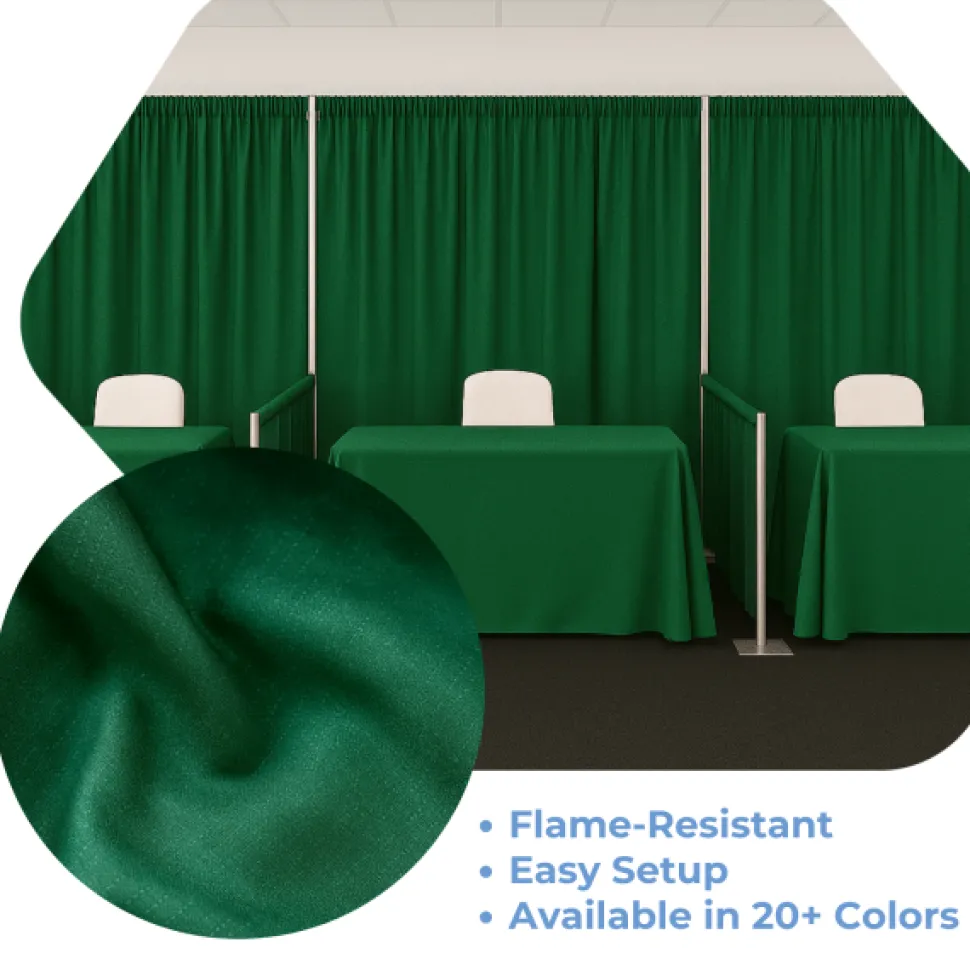 Hunter Green - Banjo Cloth Drape Panel by Eastern Mills w/ Sewn Rod Pocket