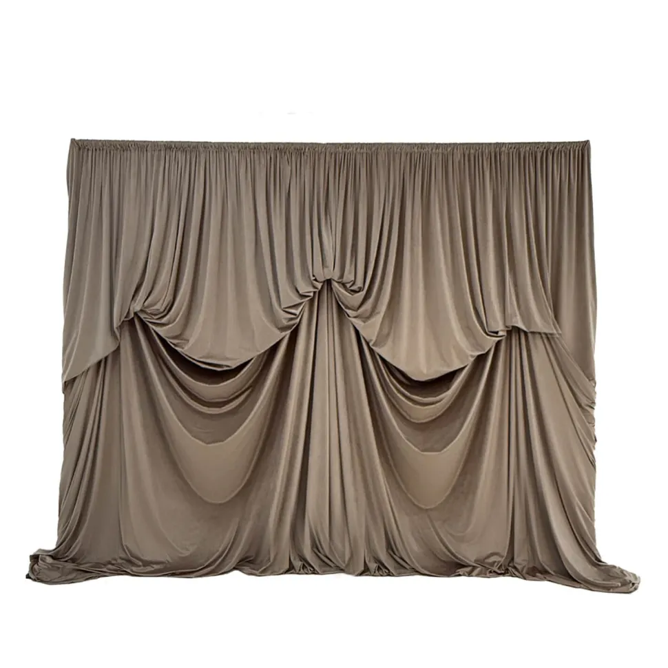 10'H x 12'W Lavish Velvet Dramatic Drape Pre Sewn Backdrop Kit - Select your Color