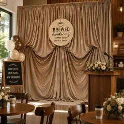 12'H x 12'W Lavish Velvet Dramatic Drape Pre Sewn Backdrop Kit - Select your Color