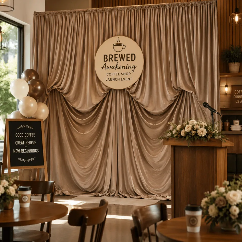 12'H x 12'W Lavish Velvet Dramatic Drape Pre Sewn Backdrop Kit - Select your Color
