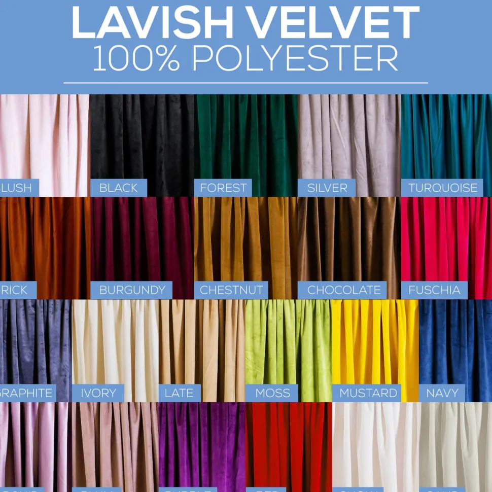 14'H x 12'W Lavish Velvet Dramatic Drape Pre Sewn Backdrop Kit - Select your Color
