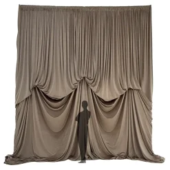 14'H x 12'W Lavish Velvet Dramatic Drape Pre Sewn Backdrop Kit - Select your Color