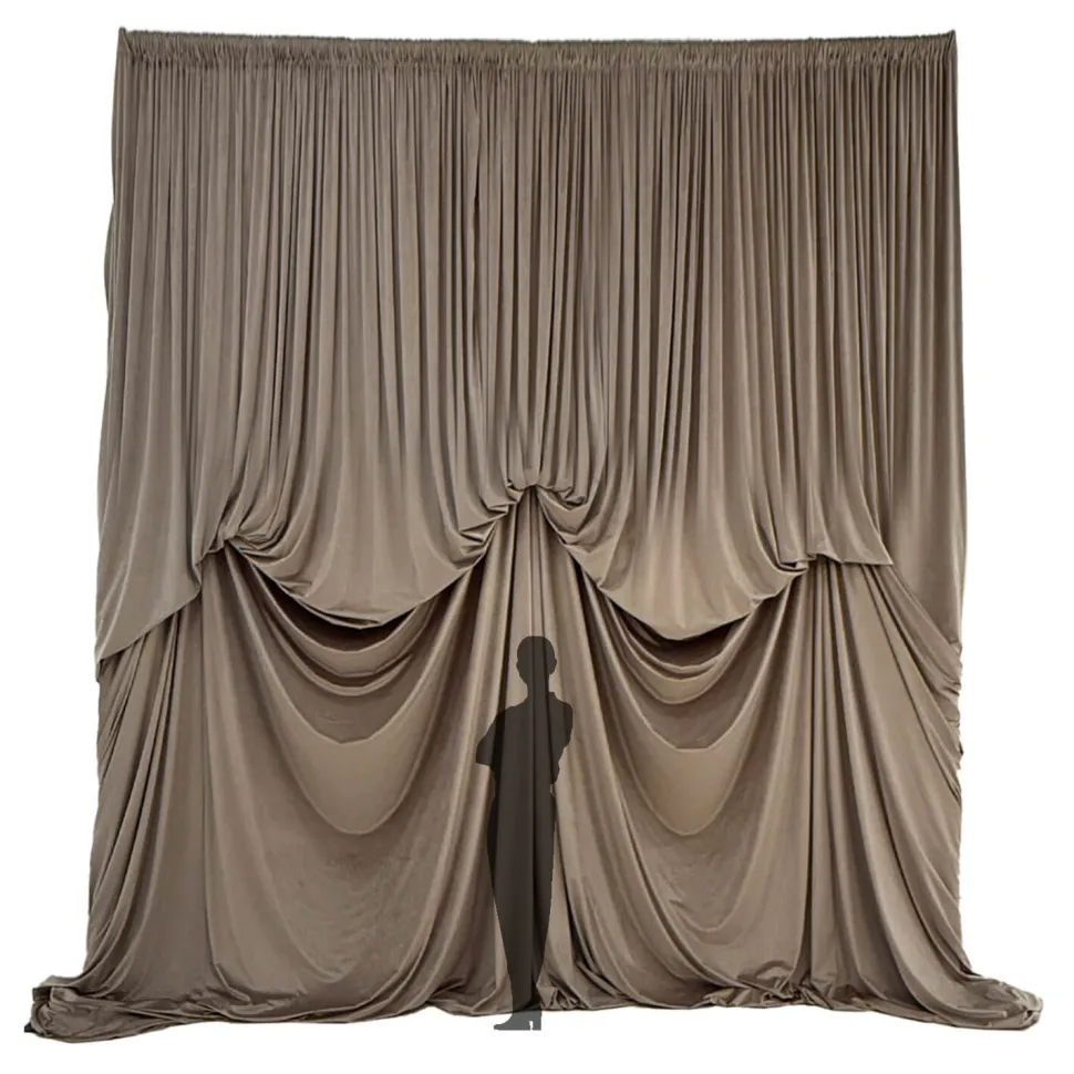 14'H x 12'W Lavish Velvet Dramatic Drape Pre Sewn Backdrop Kit - Select your Color