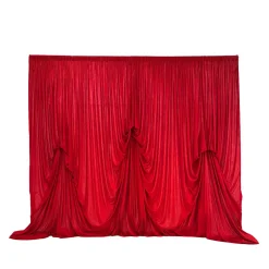10'H x 12'W Panne Velvet Dramatic Drape Pre Sewn Backdrop Kit - Select your Color
