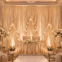 10'H x 12'W Panne Velvet Dramatic Drape Pre Sewn Backdrop Kit - Select your Color