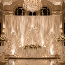 14'H x 12'W Panne Velvet Dramatic Drape Pre Sewn Backdrop Kit - Select your Color
