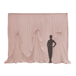 10'H x 12'W Poly Stretch Dramatic Drape Pre Sewn Backdrop Kit - Select your Color