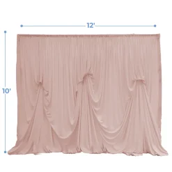 10'H x 12'W Poly Stretch Dramatic Drape Pre Sewn Backdrop Kit - Select your Color