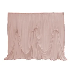 10'H x 12'W Poly Stretch Dramatic Drape Pre Sewn Backdrop Kit - Select your Color