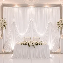 12'H x 12'W Poly Stretch Dramatic Drape Pre Sewn Backdrop Kit - Select your Color