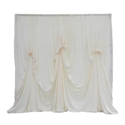 12'H x 12'W Poly Stretch Dramatic Drape Pre Sewn Backdrop Kit - Select your Color