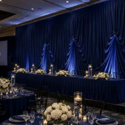 14'H x 12'W Poly Stretch Dramatic Drape Pre Sewn Backdrop Kit - Select your Color