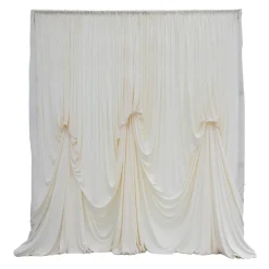 14'H x 12'W Poly Stretch Dramatic Drape Pre Sewn Backdrop Kit - Select your Color