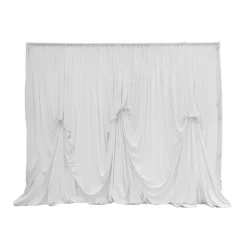 10'H x 12'W Spandex Dramatic Drape Pre Sewn Backdrop Kit - Select your Color