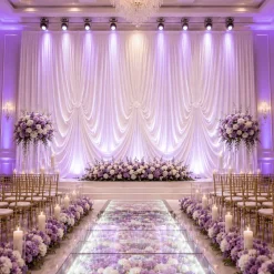10'H x 12'W Spandex Dramatic Drape Pre Sewn Backdrop Kit - Select your Color