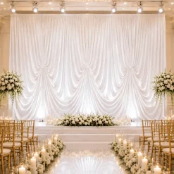 10'H x 12'W Spandex Dramatic Drape Pre Sewn Backdrop Kit - Select your Color