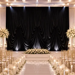 10'H x 12'W Spandex Dramatic Drape Pre Sewn Backdrop Kit - Select your Color