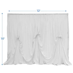 10'H x 12'W Spandex Dramatic Drape Pre Sewn Backdrop Kit - Select your Color