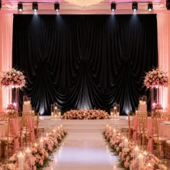12'H x 12'W Spandex Dramatic Drape Pre Sewn Backdrop Kit - Select your Color